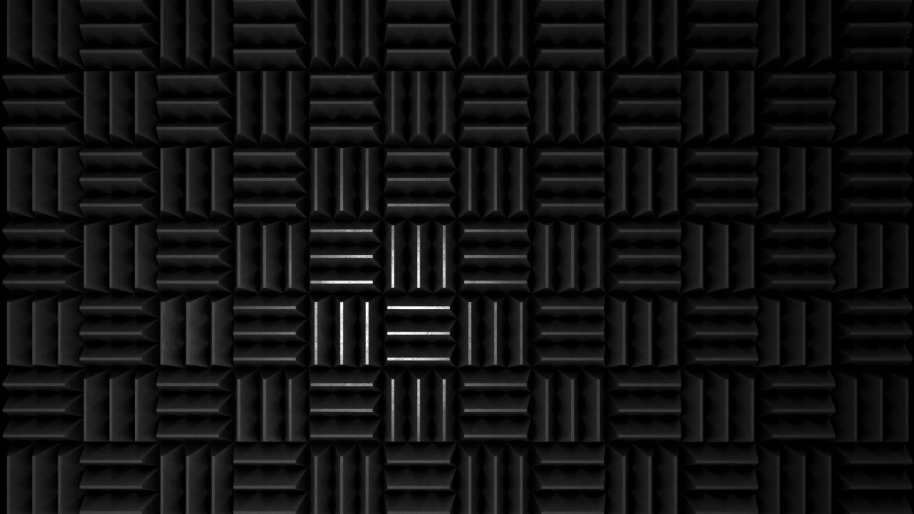 Обои черный и белый, монохромный, черный, узор, симметрия в разрешении 2560x1440