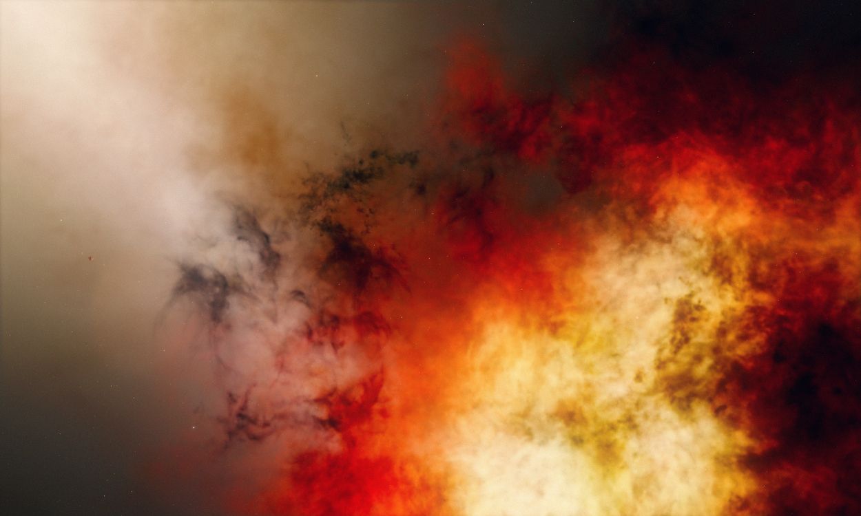 Обои красный цвет, дым, пламя, тепло, огонь в разрешении 4800x2880