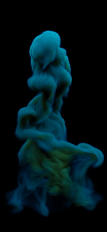 Обои iOS 14, яблоко, 256 гб, облако, дым в разрешении 1420x3073