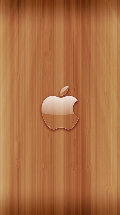 Обои apple, древесина, лого, фанера, графика в разрешении 1242x2208