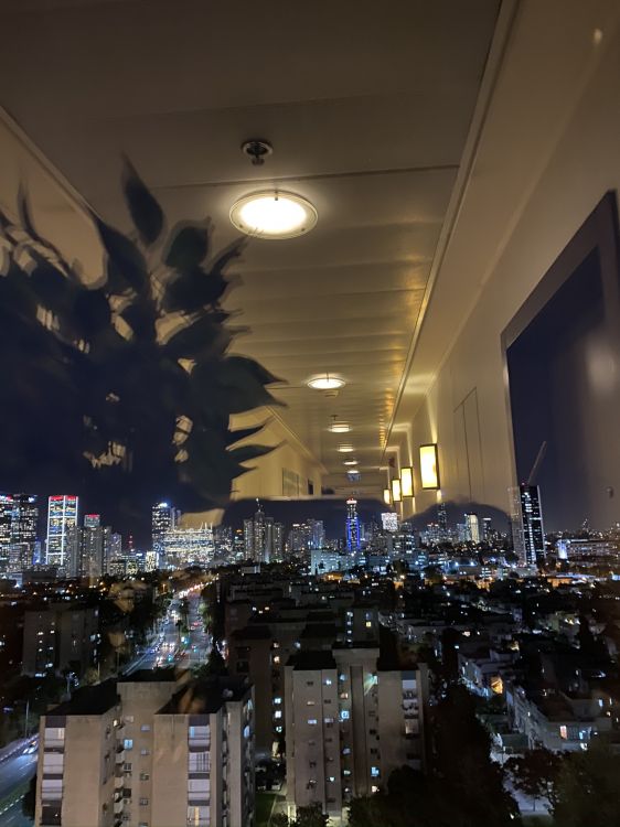 Обои небоскреб, потолок, потолочный светильник, город, городской район в разрешении 1536x2048