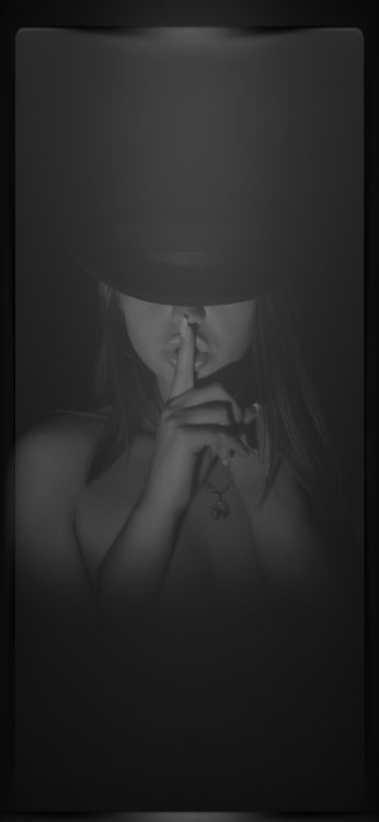 Обои черный и белый, губа, модный аксессуар, темнота, монохромный в разрешении 1080x2340