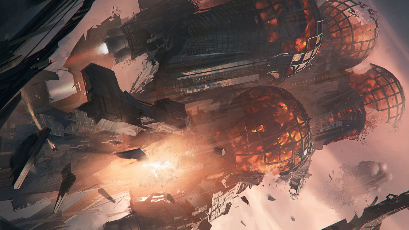 Обои космос, космическое пространство, огонь, пространство, бедствие в разрешении 3840x2160