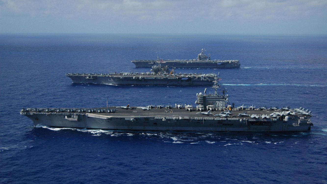 Обои авианосец, корабль, морское ведомство, военно морской флот США, военный корабль в разрешении 2560x1440