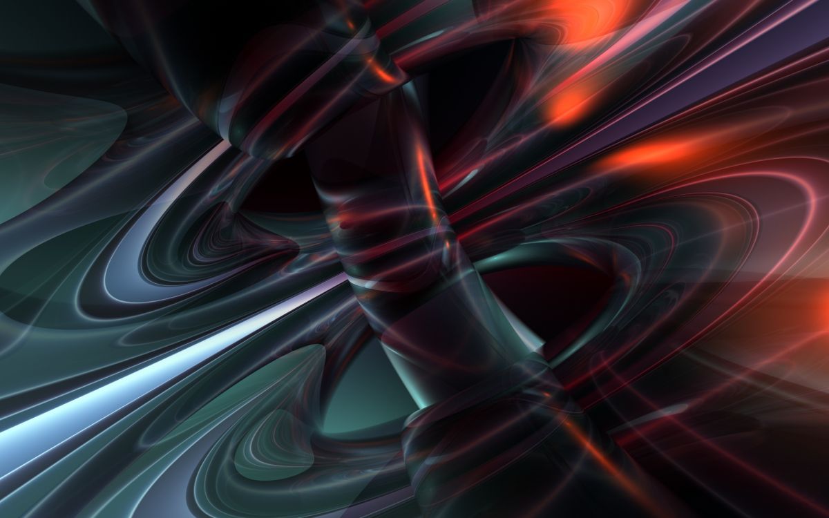 Обои фрактальное искусство, линии, симметрия, линия, красный цвет в разрешении 1920x1200