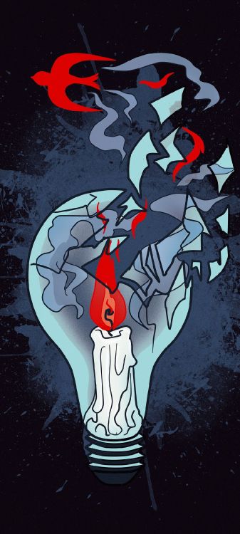 Обои мультфильм, визуальное искусство, голова, человек, синий в разрешении 1080x2400