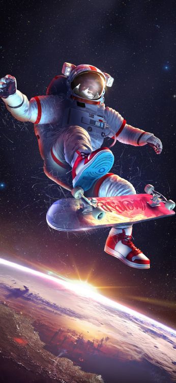 Обои земля из космоса, земля, космос, пространство искусства, освоение космоса в разрешении 1080x2340