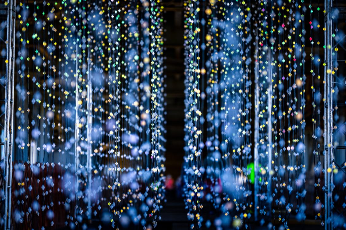 Обои Рождественские огни, узор, свет, вода, освещение в разрешении 6048x4025