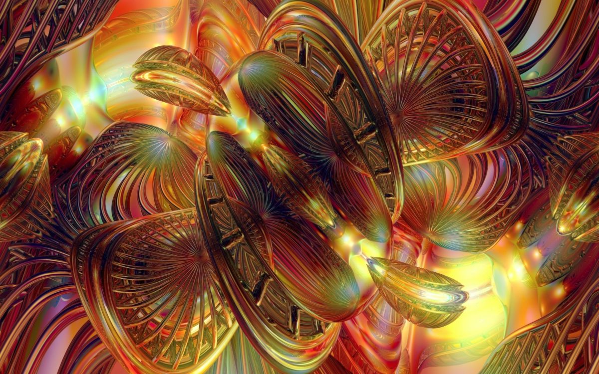 Обои фрактальное искусство, психоделическое искусство, симметрия, постер, абстрактное искусство в разрешении 1920x1200