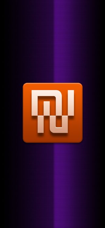 Обои Xiaomi, Xiaomi Mi, лого, текст, пурпур в разрешении 1080x2340