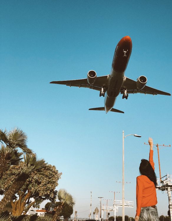 Обои Лос-Анджелес, самолет, воздушное путешествие, самолеты, широкофюзеляжный самолет в разрешении 2527x3245