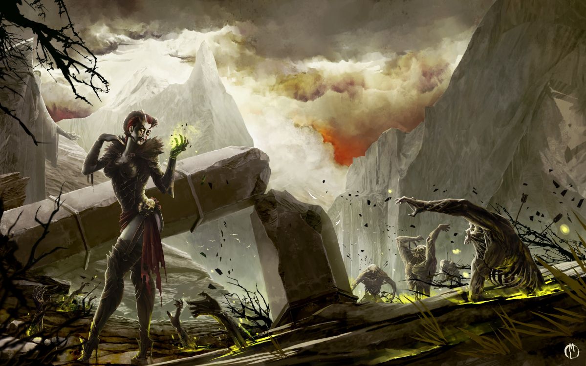 Обои арт, живопись, вымышленный персонаж, искусство в разрешении 3670x2294