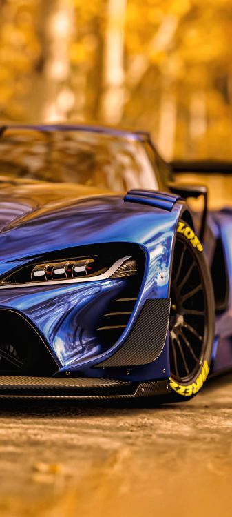 Обои спорткар, легковые автомобили, Toyota Supra, Тойота ФТ-1, автомобиль концепции в разрешении 1080x2400