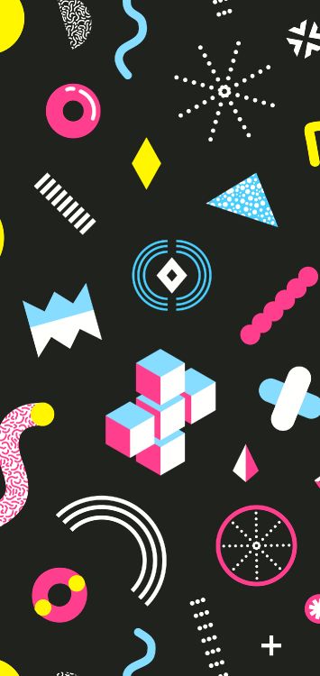 Обои Мемфис бесшовный фон, узор, графический дизайн, дизайн, векторная графика в разрешении 1420x3000