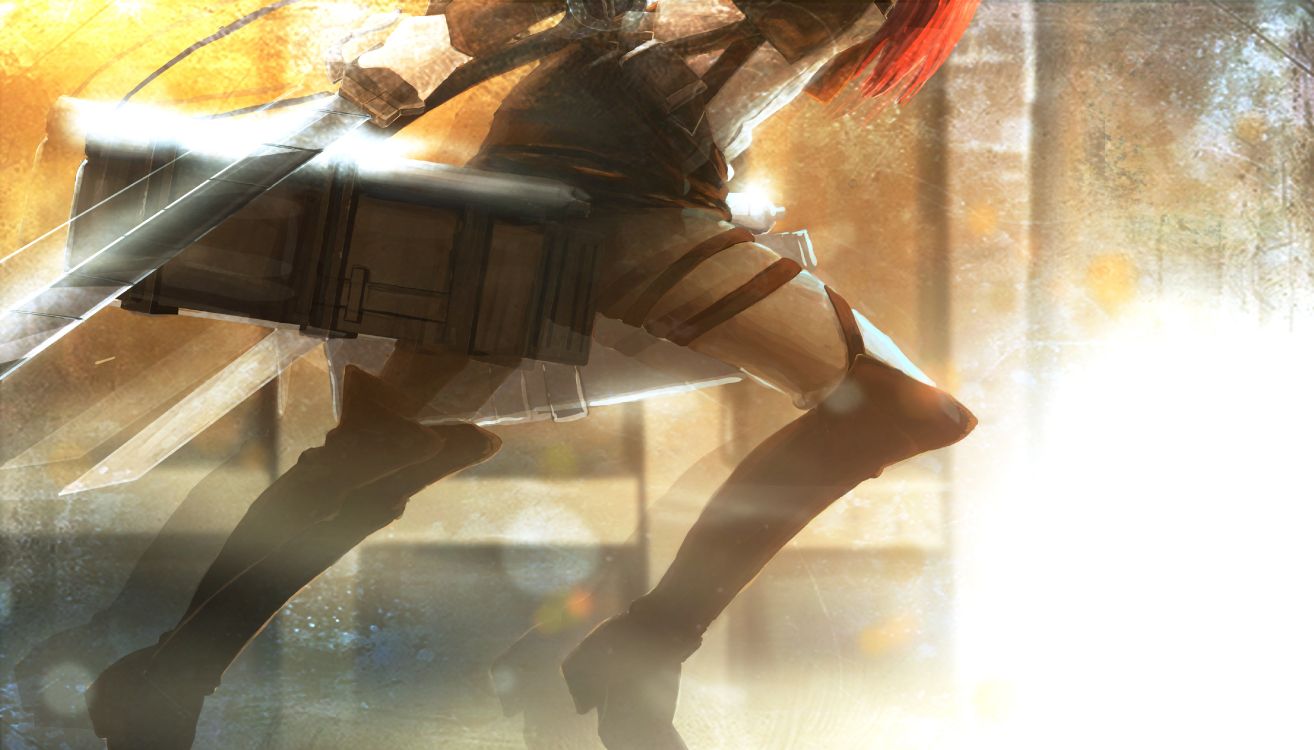 Обои Микаса Акерман, эрен йегер, Леви, Армин Арлерт, нападение на титан в разрешении 4843x2764