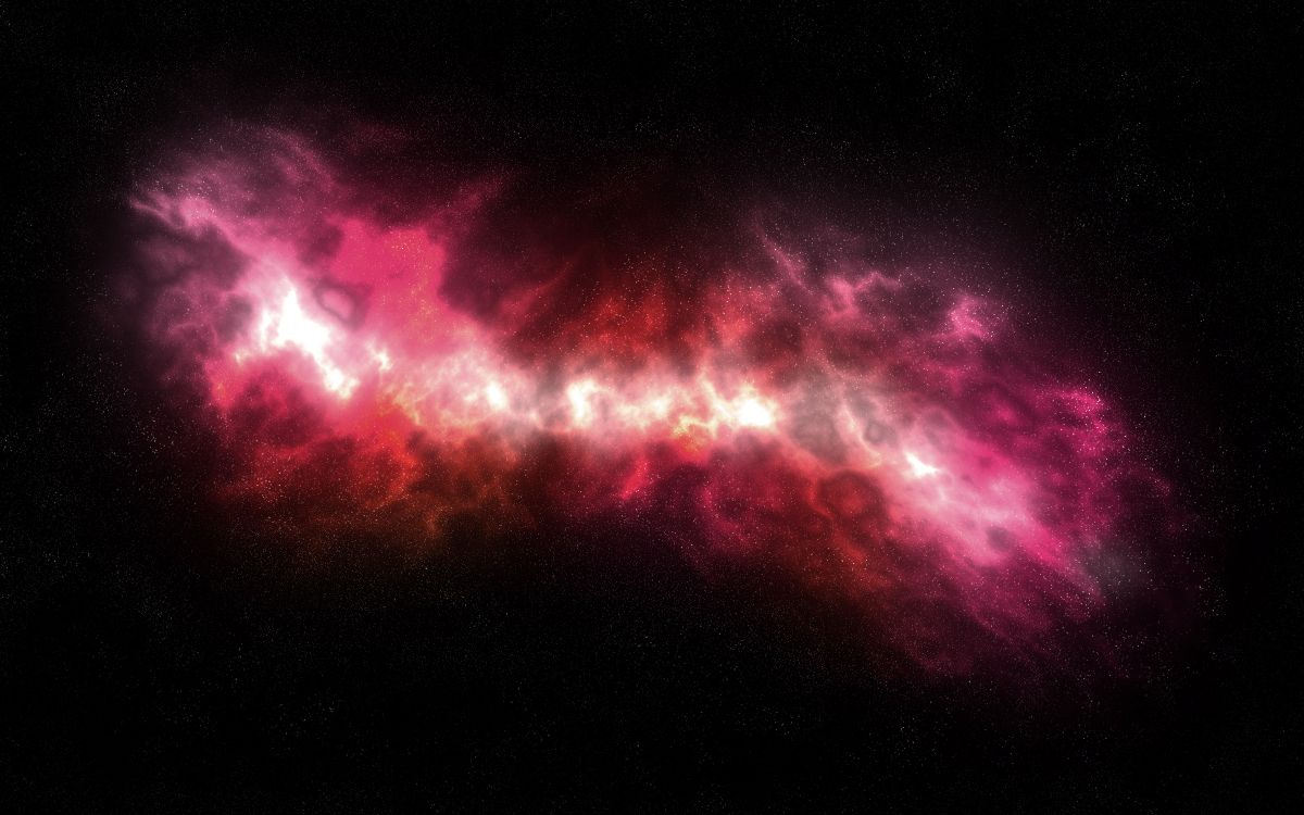 Обои туманность, Галактика, красный цвет, розовый, свет в разрешении 4000x2500