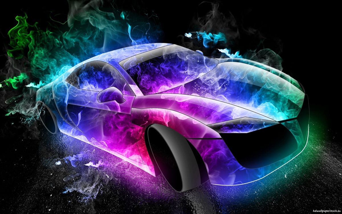 Обои авто, спорткар, пурпур, электрик, неон в разрешении 2880x1800