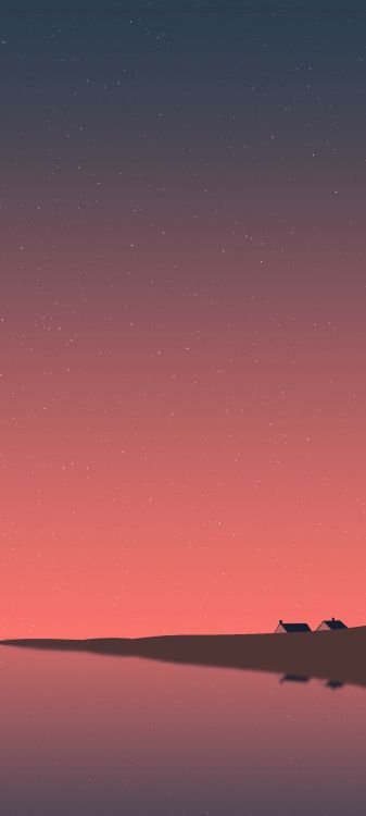 Обои атмосфера, природа, природный ландшафт, послесвечение, астрономический объект в разрешении 1080x2400