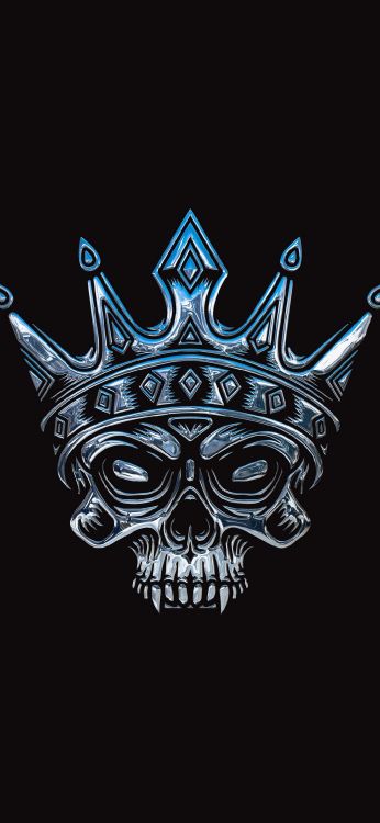 Обои череп, графический дизайн, лого, рукав, симметрия в разрешении 1080x2340