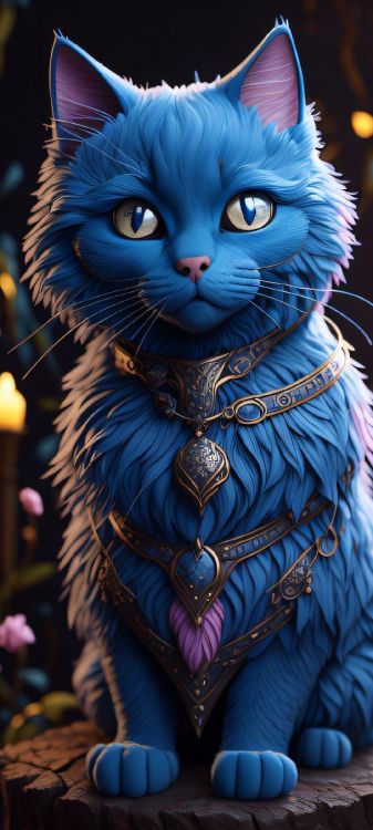 Обои бакенбарды, кот, биология, наука, синий в разрешении 1080x2400