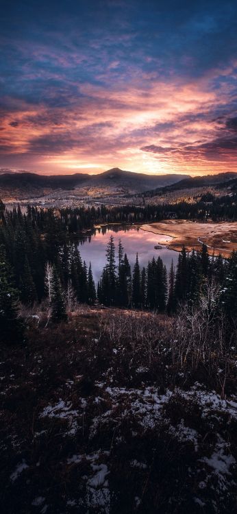 Обои природа, облако, атмосфера, гора, экорегион в разрешении 1080x2340