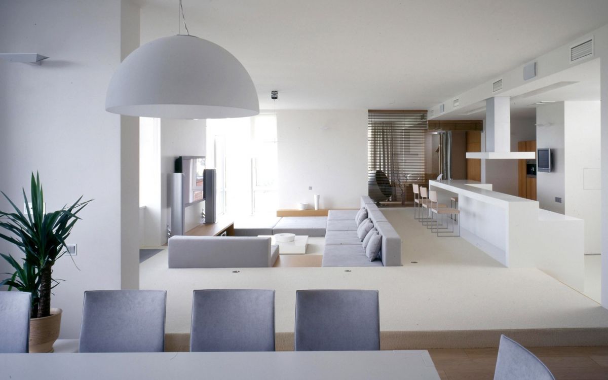 Обои гостиная комната, мебель, дизайн интерьера, потолок, стол в разрешении 1920x1200