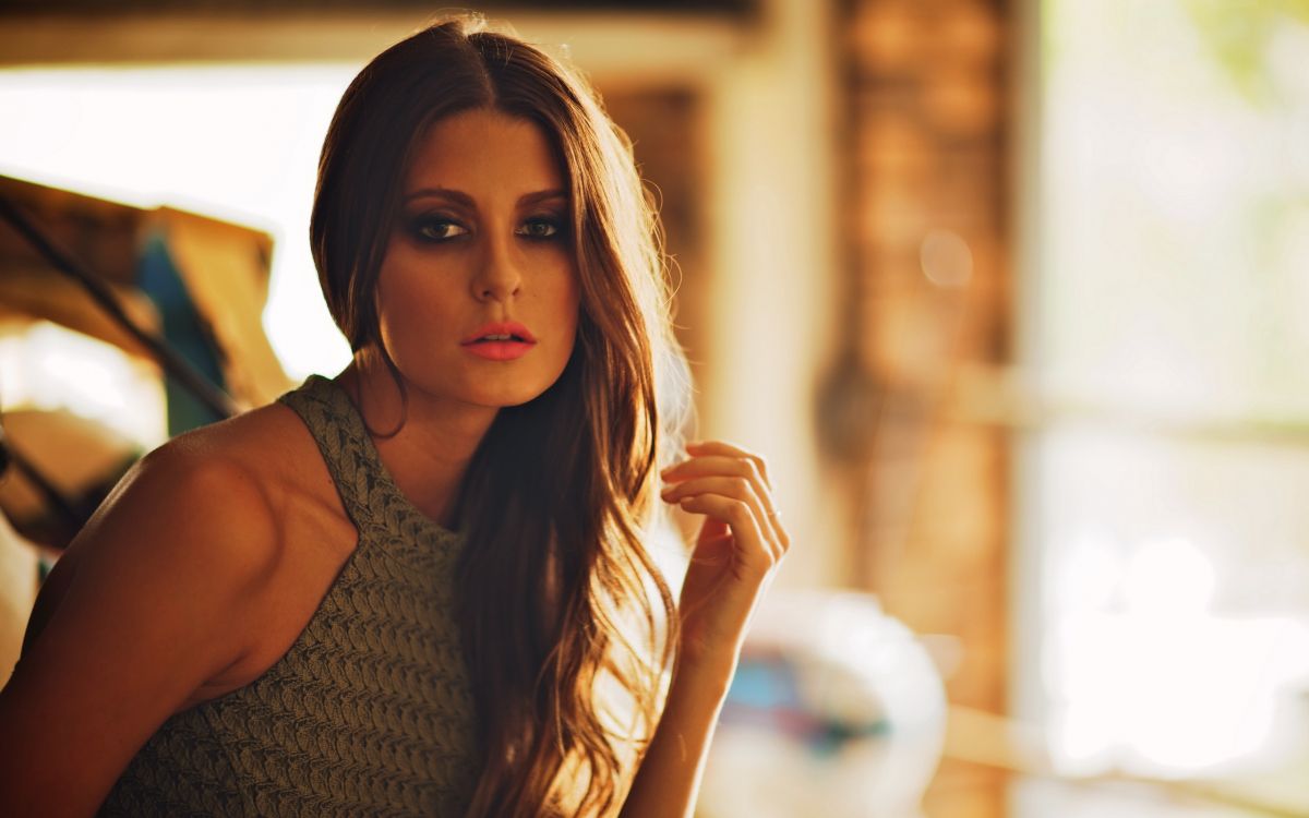 Обои портрет, красота, каштановые волосы, модель, Джим рейнор в разрешении 2560x1600