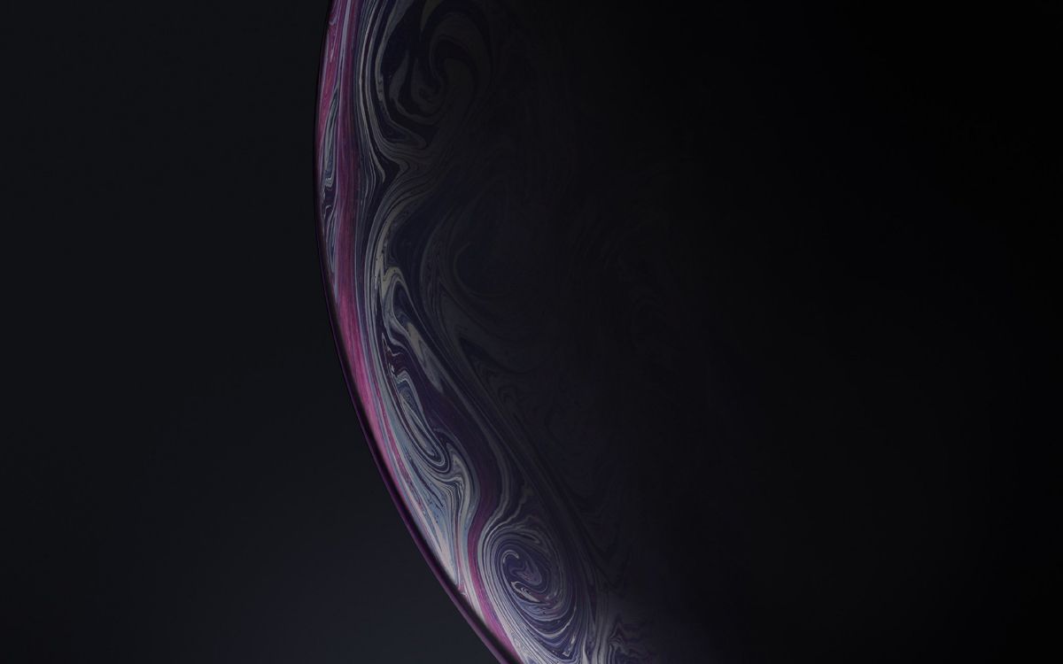 Обои атмосфера, apple, iOS 12, темнота, астрономический объект в разрешении 3840x2400