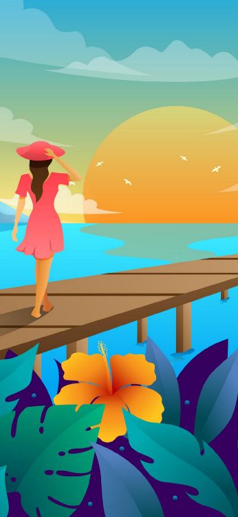 Обои иллюстрация, дизайн, графика, графический дизайн, векторная графика в разрешении 1080x2340