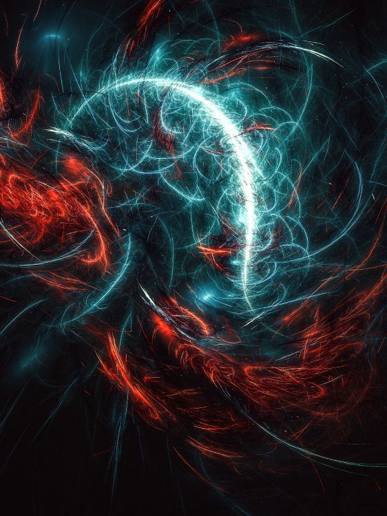 Обои фрактал, фрактальное искусство, красный цвет, вода, арт в разрешении 2700x3597