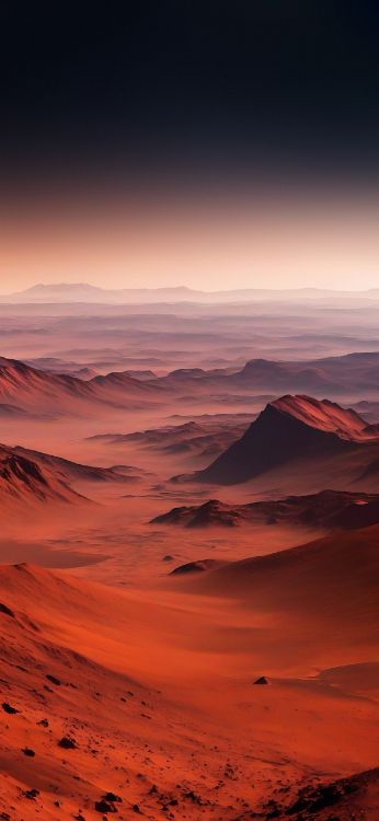 Обои послесвечение, атмосфера, экорегион, природный ландшафт, гора в разрешении 1290x2796