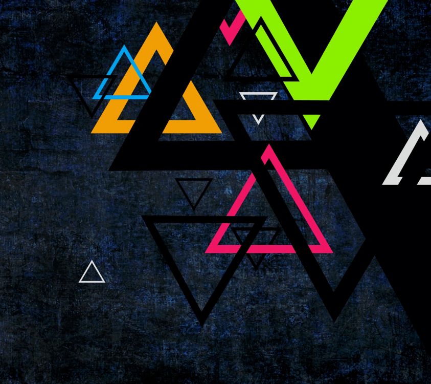 Обои треугольник, асфальт, электрик, параллель, лого в разрешении 2160x1920