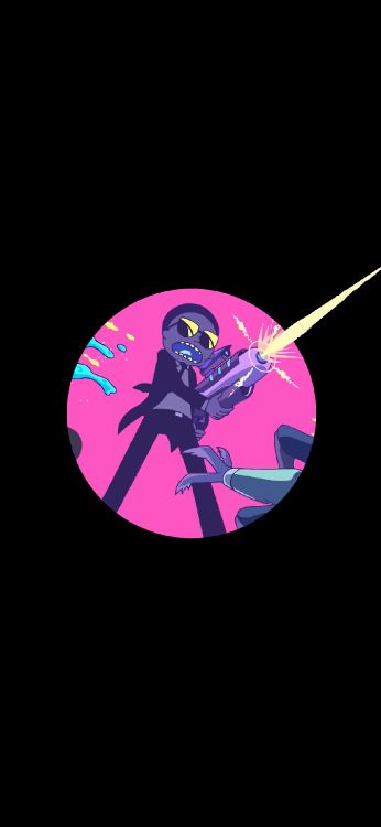 Обои амолед, Рик и Морти, графический дизайн, космос, круг в разрешении 1205x2609