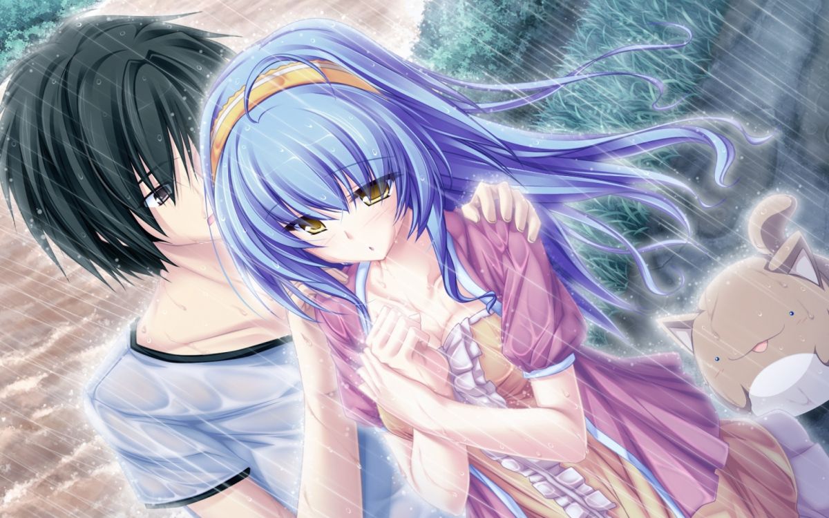 Обои аниме, мультфильм, длинные волосы, мангака, Девушка кошка в разрешении 1920x1200