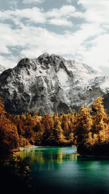 Обои природа, гора, дикая местность, озеро, природный ландшафт в разрешении 2160x3840