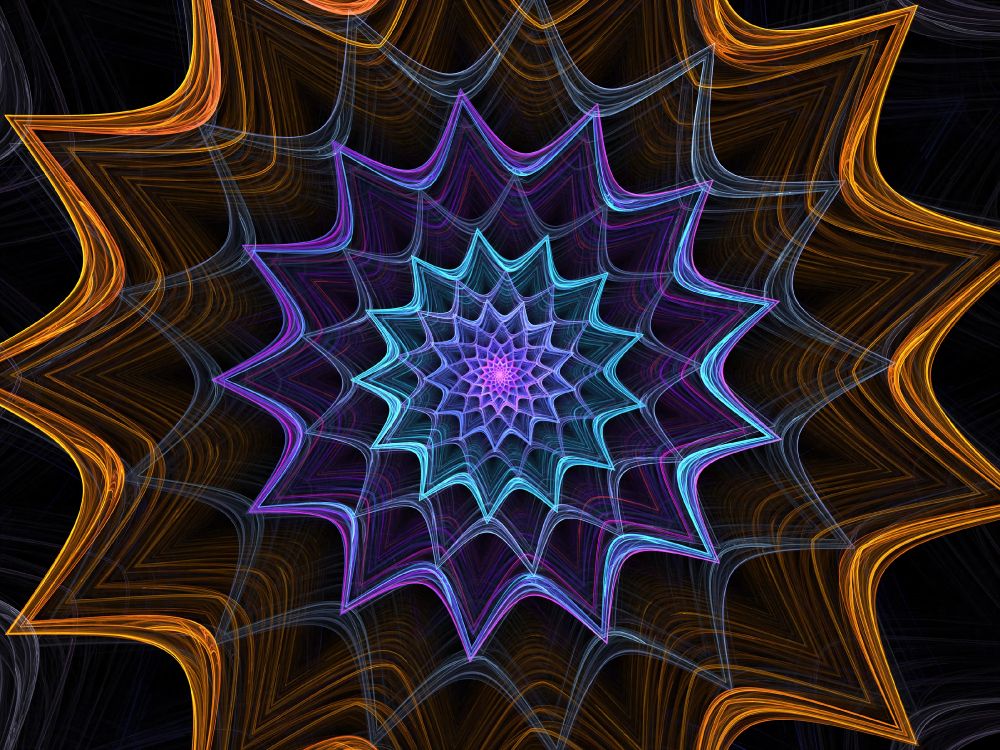 Обои фрактал, узор, фрактальное искусство, симметрия, пурпур в разрешении 3200x2400