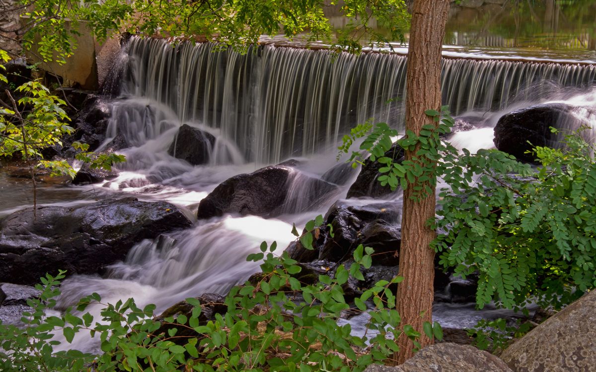 Обои водопад, гидроресурсы, водоем, природа, вода в разрешении 2880x1800