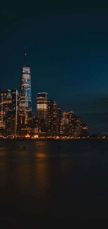 Обои городской пейзаж, вода, небоскреб, здание, вышка в разрешении 1421x3000