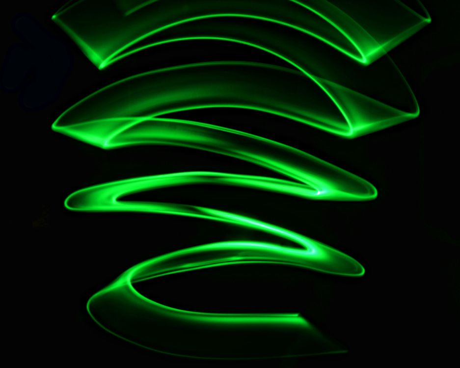 Обои живопись, зеленый, свет, неон, технологии в разрешении 3655x2925