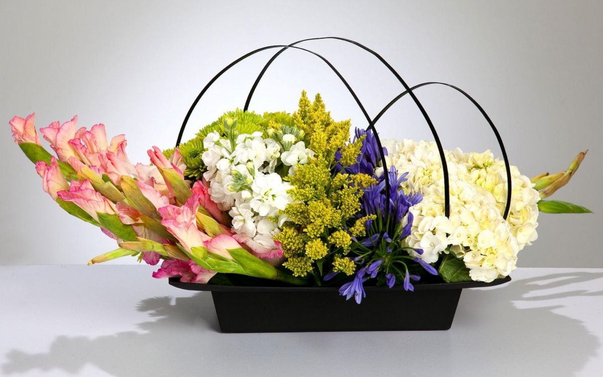 Обои цветочный букет, срезанные цветы, цветковое растение, флористика, флористики в разрешении 1920x1200