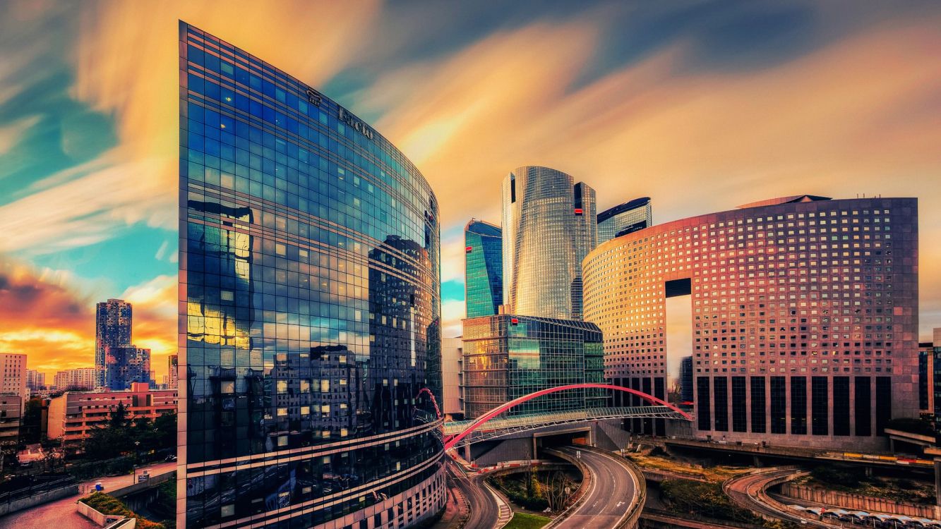 Обои современная архитектура, архитектура, городской район, городской пейзаж, город в разрешении 3840x2160