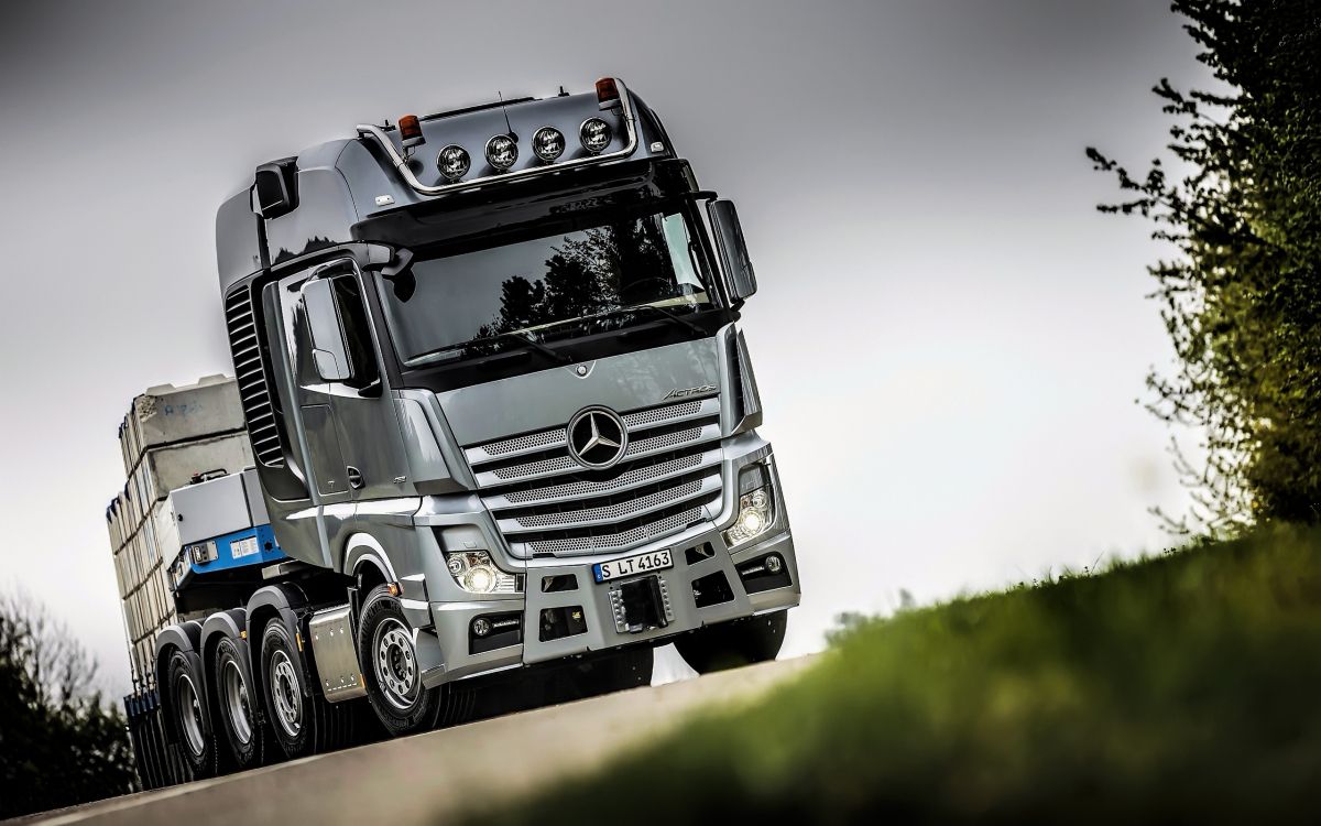 Обои Мерседес-Бенц Actros Но, авто, грузовик, Мерседес-Benz Axor Могут, транспорт в разрешении 2560x1600