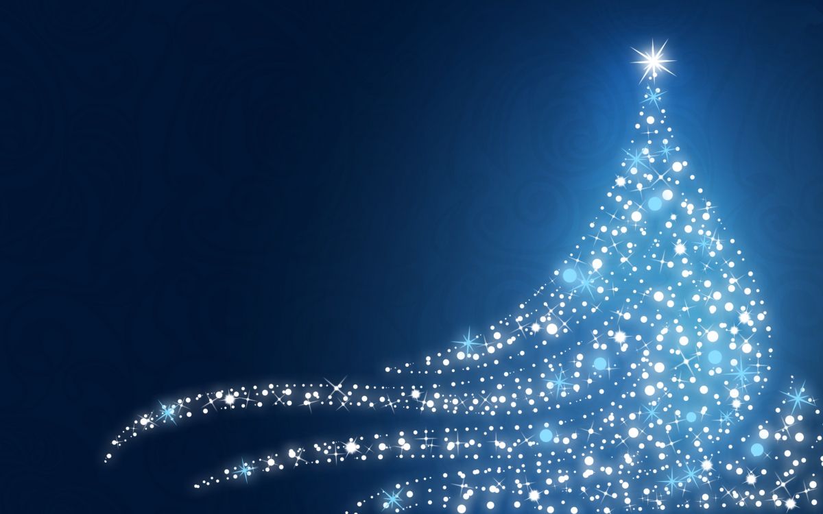 Обои Рождественский день, синий, елка, Рождественские украшения, дерево в разрешении 2880x1800