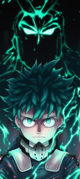 Обои аниме похожее на наруто, Izuku Midoriya, все возможно, аниме, Мой Герой Академии в разрешении 1080x2412