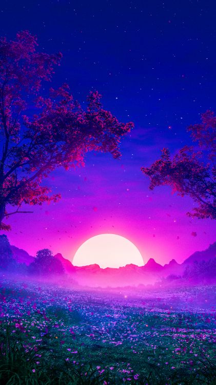 Обои земля, атмосфера, мир, растение, пурпур в разрешении 3240x5760