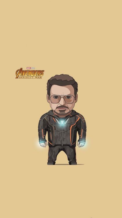 Обои мультфильм, Железный человек, Капитан Америка, Черная пантера, супергерой в разрешении 1080x1920