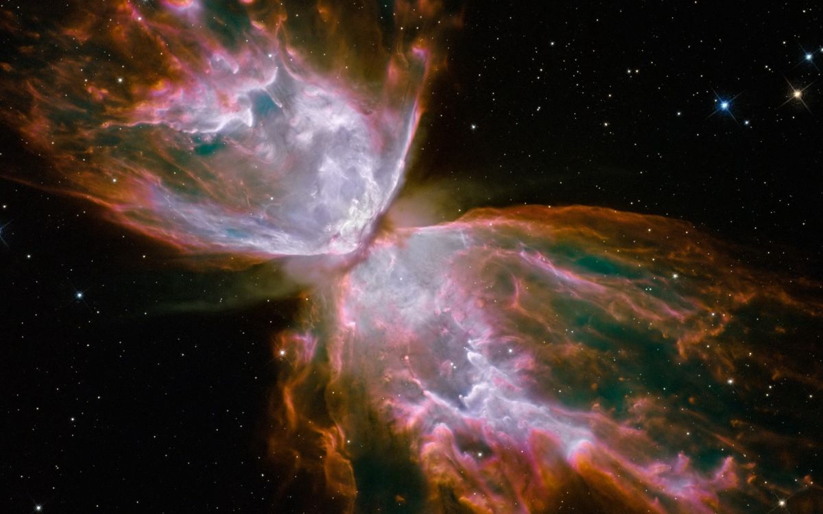 Обои космический телескоп Хаббл, туманность, Галактика, Или NGC 6302, спираль туманность в разрешении 1920x1200