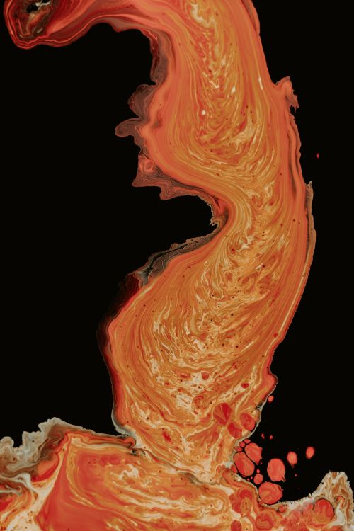 Обои арт, иллюстрация, персик, абстрактное искусство, живопись в разрешении 4000x6000