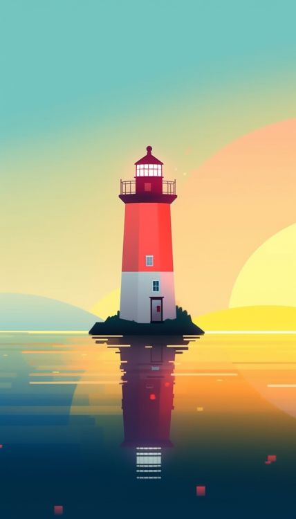 Обои Маяк, вода, вышка, Сигнальная башня, водоем в разрешении 832x1456