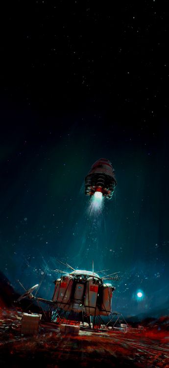Обои Галактика, космический аппарат, космос, Научная фантастика, космическое пространство в разрешении 1179x2556
